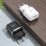 hoco. Stenski polnilec Special (N3) - USB-A 18W 3A s kablom USB-A v USB Type-C 1m - črn | Shoptok.si