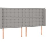  Uzglavlje svjetlosivo 183 x 16 x 118/128 cm od tkanine | shoptok.hr