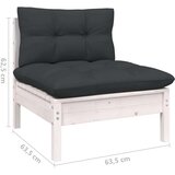  Vrtna sedežna garnitura 13-delna z blazinami bela borovina - - Bela - 172.25 - N/A - | Shoptok.si