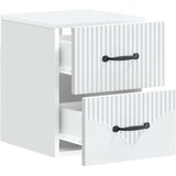  Stenski nočni omarici s predalom 2 pcs Bela 34,5 x 33 x 40 cm, (5000209711) | Shoptok.si
