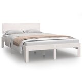 Maison Chic Posteljni okvir - Dvoposteljna postelja - Zakonska postelja bel iz trdne borovine 120x200 cm-J9995, (21776927) | Shoptok.si