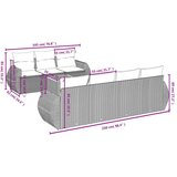  8-dijelni set vrtnih sofa od poliratana s jastucima crni | shoptok.hr