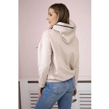 Kesi Women's sweatshirt with a zipper on the hood beige | Shoptok.si