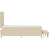  Okvir kreveta s madracem Set od 2 Krem Tkanina 100 x 200 cm | shoptok.hr