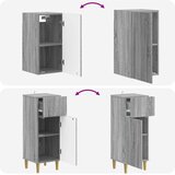  Set kupaonskih ormara od 4 dijela ARNHEM Siva Sonoma | shoptok.hr