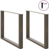 vidaXL Noge za blagovaonski stol U-oblik 2 kom Prirodni čelik 100 x (72-73) cm Čelik - Prirodna 100 x (72-73) cm 2 1 | shoptok.hr