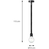  LED viseča svetilka Leonardo (Do x Š x V: 115 x 10 x 115 cm, Črna) | Shoptok.si