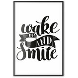 Plakat - Wake Up and Smile 21x30 Crni okvir | shoptok.hr