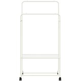  Stalak za odjeću s policom s kotačem Bijelo 80 x 53 x 156 cm | shoptok.hr