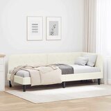 Kutni okvir kreveta Krema 80 x 200 cm Baršun | shoptok.hr