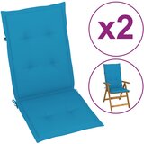 vidaXL jastuci za vrtne stolice 2 kom plavi 120x50x3 cm Cijene
