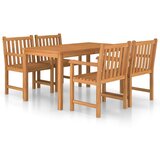  5-dijelni vrtni blagovaonski set od masivne tikovine | shoptok.hr
