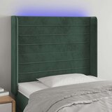  Posteljno vzglavje temno zeleno 93x16x118/128 cm žamet, (20932564) | Shoptok.si