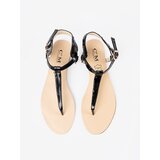 Shelvt Black flat sandals in flip-flop style | ePonuda.com