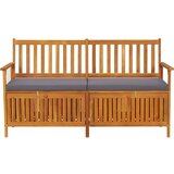  Klupa za pohranu s jastukom 148 cm od masivnog bagremovog drva | shoptok.hr