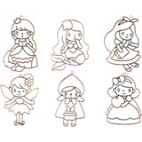  Stained Glass Painting Pendants Fusing Paint Princesses 6 pcs. | Shoptok.si