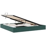  Otomanski krevet s pohranom Tamnozelena 200 x 200 cm Baršun | shoptok.hr