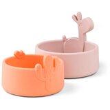 Done By Deer set 2 silikonskih skledic lalee powder/coral | Shoptok.si