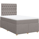  Krevet s oprugama i madracem smeđesivi 120 x 200 cm od tkanine | shoptok.hr