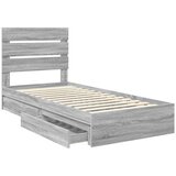  Krevet s od storage Siva Sonoma 90 x 190 cm Konstruirano drvo | shoptok.hr