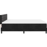  LED Box Spring Krevet s madracem Crna 180 x 200 cm Baršun | shoptok.hr