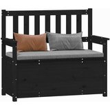  Klupa crna 112 5 x 51 5 x 96 5 cm od masivne borovine | shoptok.hr