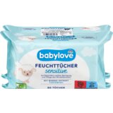 babylove sensitive vlažne maramice za bebe sa ekstraktom badema, 2x80kom 160 kom