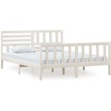  Posteljni okvir bel iz trdnega lesa 160x200 cm, (20648035) | Shoptok.si