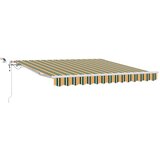  Skrovita tenda Zelena i žuta 300 x 250 cm Poliester i metal | shoptok.hr