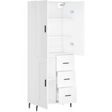  Visoka komoda bijela 69 5x34x180 cm konstruirano drvo | shoptok.hr