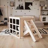 Ginger Home Montessori komplet 2 u 1 dječji stol sa stolčićem i penjalica kocka, brezova šperploča, 57x50x55 cm | shoptok.hr