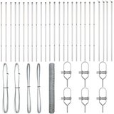 vidaXL šesterokotna ograja 1,2x50 m pocinkano jeklo, ograjni stebri 13 kos Ø32 mm 170 cm pocinkano jeklo | Shoptok.si