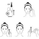 Notino Charm Collection Rose quartz massage roller for eyes valjak za masažu za okoloočno područje Pink | shoptok.hr