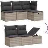  10-dijelni set vrtnih sofa poliratan s jastucima svijetlosivi | shoptok.hr