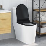 vidaXL Pokrivalo za stranišče Črna 48.5 x 36 x 5 cm Polipropilen | Shoptok.si