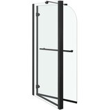 vidaXL Tuš-kabina s duplim sklopivim vratima ESG 120x68x130 cm crna | shoptok.hr