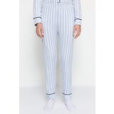 Trendyol Blue Striped Piping Detailed Knitted Pajamas Set | ePonuda.com