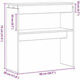  Konzolna stolica Crni hrast 80 x 30 x 80 cm Konstruirano drvo | shoptok.hr