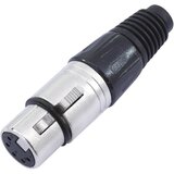 Omnitronic XLR vtičnica 5-polna črna 30208425 XLR vtičnica, (20428052) Cene