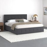 Støraa Temno siva oblazinjena zakonska postelja s prostorom za shranjevanje 180x200 cm Rose – | Shoptok.si