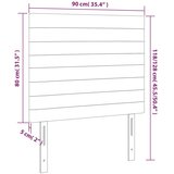  Posteljno vzglavje modro 90x5x118/128 cm blago | Shoptok.si