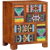 vidaXL Bivak Multicolor 50x35x60 Masivni les Akacija | Shoptok.si