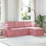 SOFA Ružičasta 228 x 134 x 80 cm Baršun | shoptok.hr
