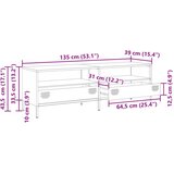 vidaXL TV ormarić maslinastozeleni 135 x 39 x 43,5 cm čelični | shoptok.hr