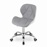 Elegantna uredska stolica od eko kože - sivo-bijela | shoptok.hr