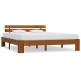 vidaXL Posteljni okvir medeno rjav iz trdne borovine 160x200 cm Cene