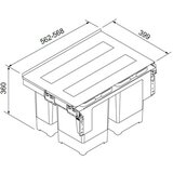 Franke garbo 60-4 (2x12l + 2x 8l) 121.0200.676 | Shoptok.si