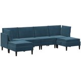  Set namještaja za dnevni boravak s jastukom 6 pcs Plava Baršun | shoptok.hr