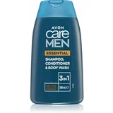 Avon Care Men Essential 3 v 1 šampon, balzam in gel za prhanje 200 ml
