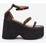Boto Women's Sandals On Massive Platform And Wedge Black Etette | Shoptok.si